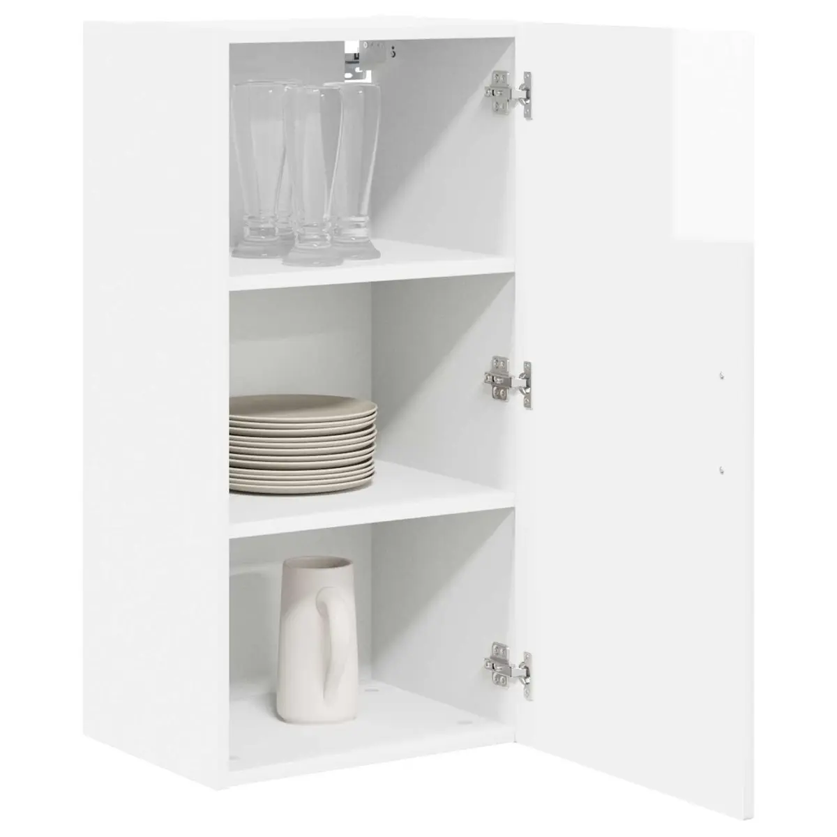 High Gloss White Wall Cabinet for Kitchen Storage