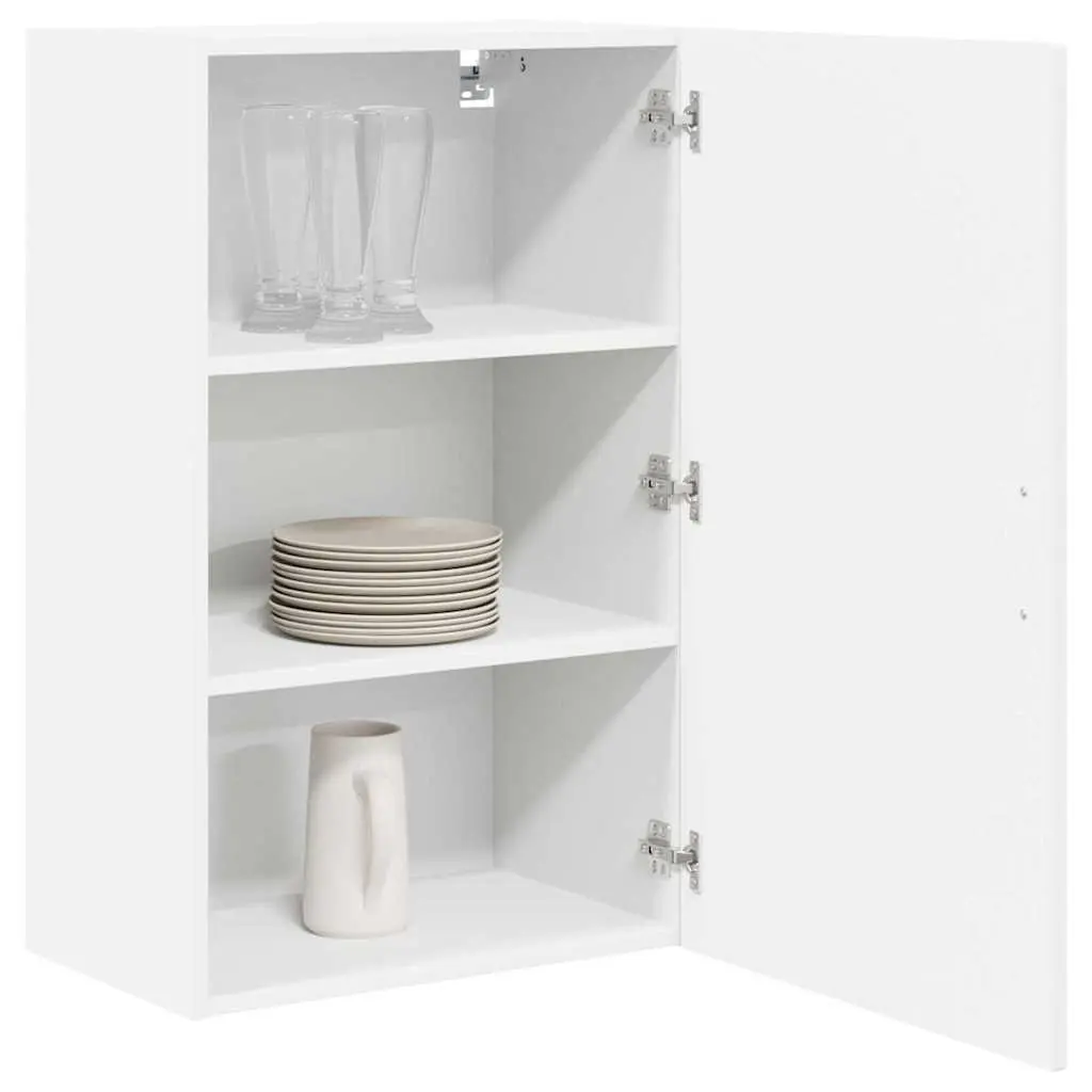 Wall Cabinet Kitchen Storage White 50 x 31 x 80 cm Engineered Wood Shelves