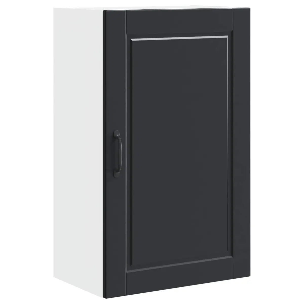 Black Engineered Wood Wall-Mounted Kitchen Cabinet