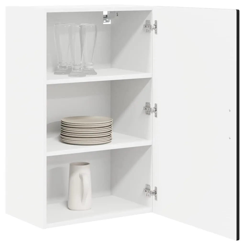 Black Engineered Wood Wall-Mounted Kitchen Cabinet