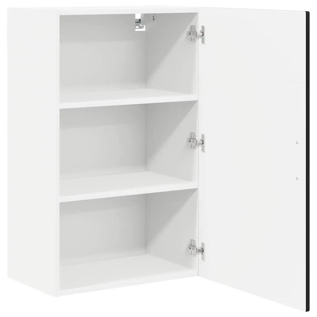 Black Engineered Wood Wall-Mounted Kitchen Cabinet