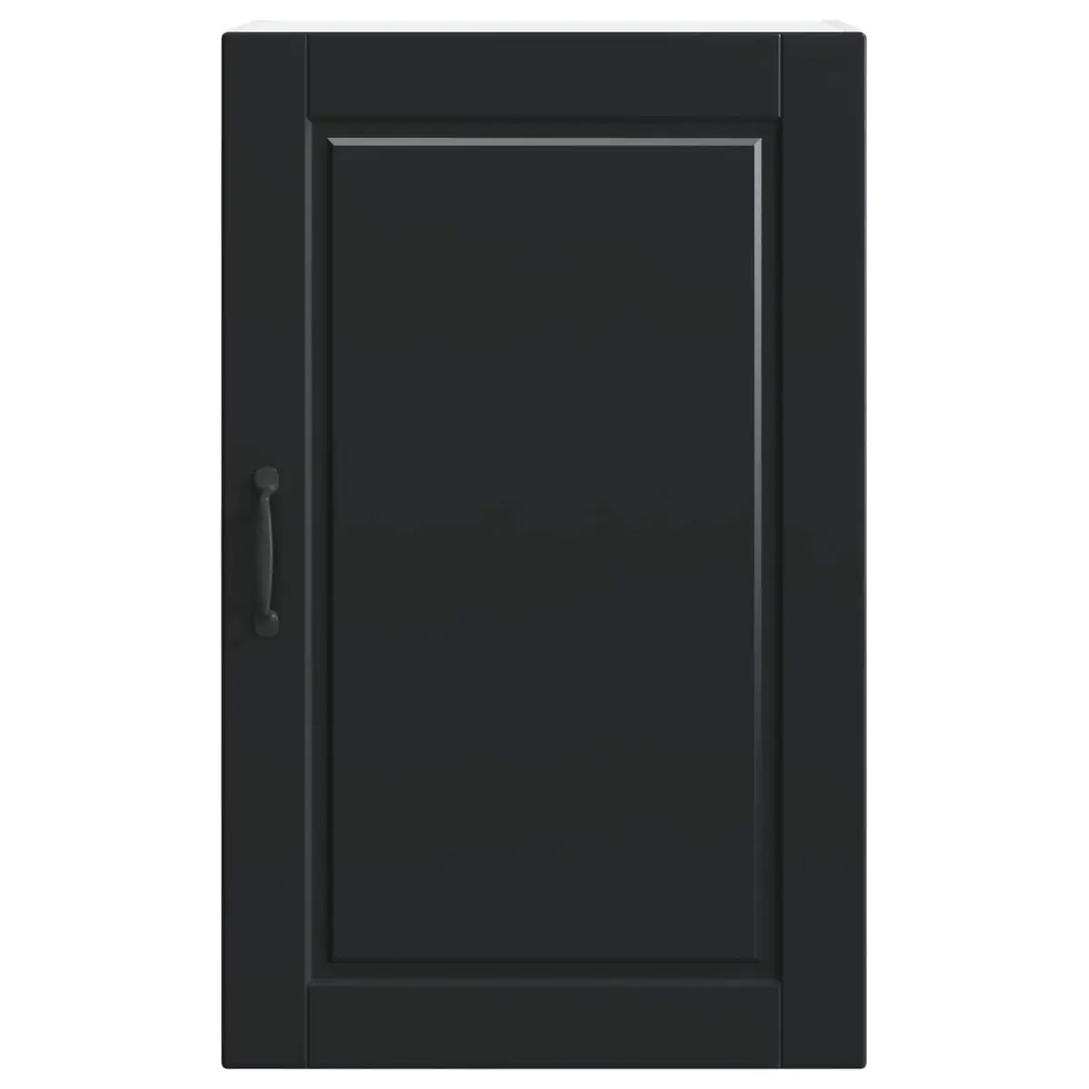 Black Engineered Wood Wall-Mounted Kitchen Cabinet