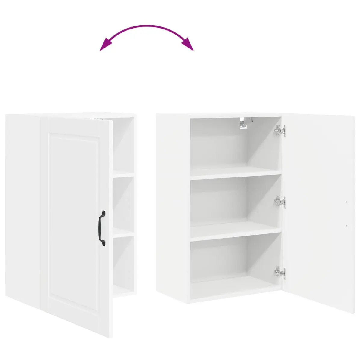 High Gloss White Wall-Mounted Kitchen Cabinet