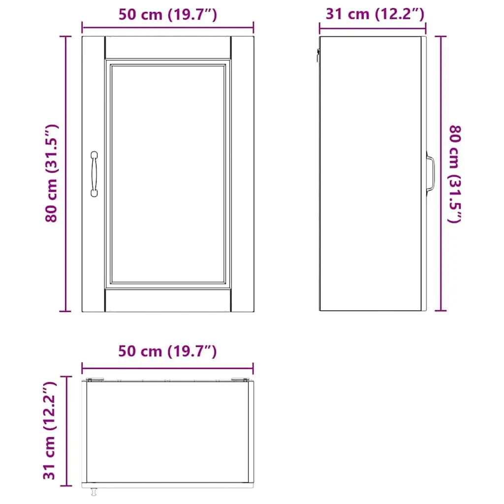 High Gloss White Wall-Mounted Kitchen Cabinet