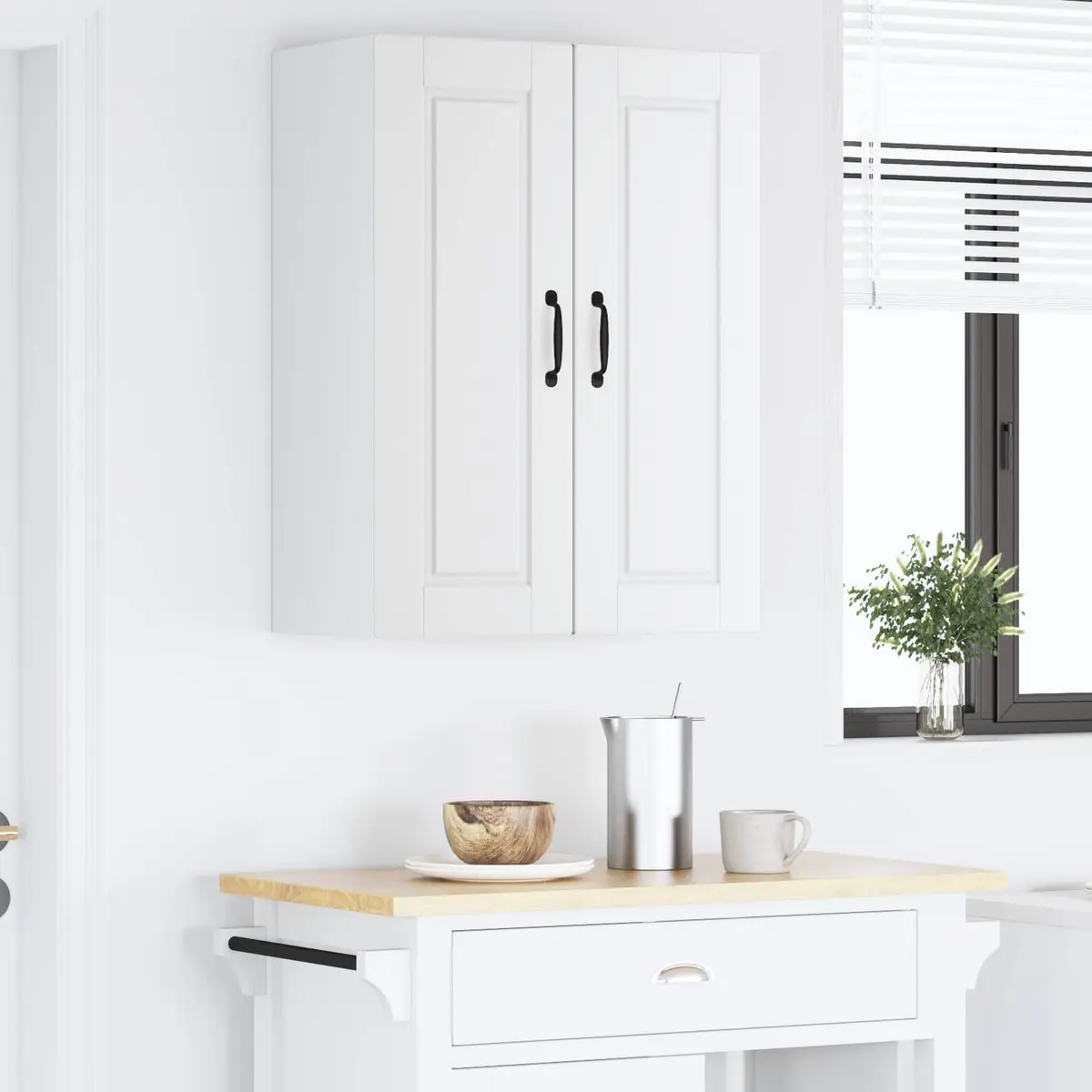 PORTO White Kitchen Wall Cabinet for Organized Storage