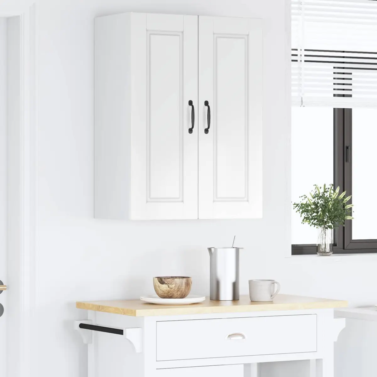 High Gloss White Wall Cabinet for Kitchen Storage