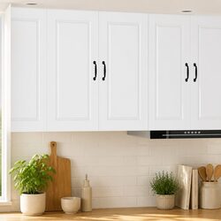 White Wall Cabinet PORTO for Kitchen Storage 80 x 31 x 80 cm
