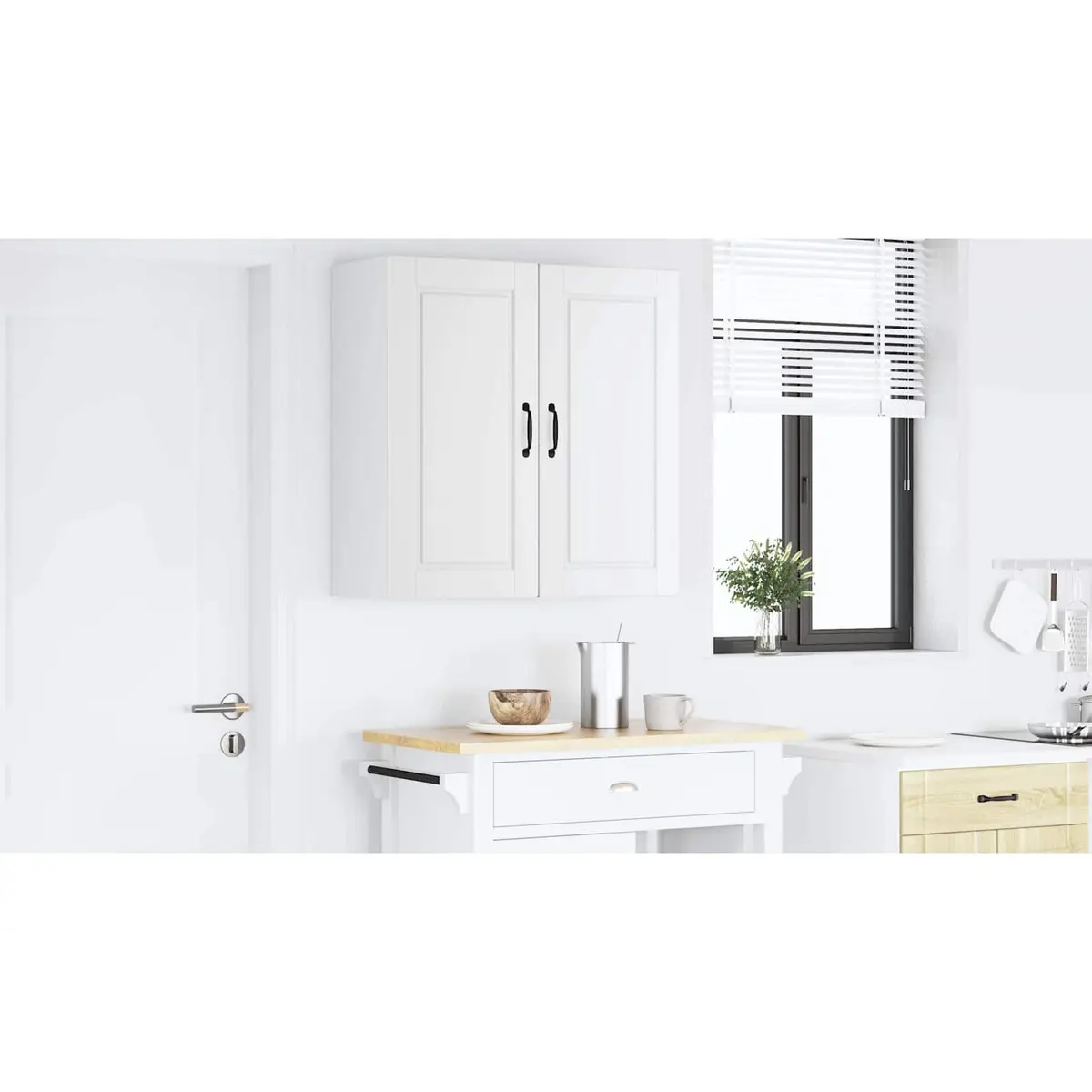 Wall Cabinet White 80 x 31 x 80 cm Engineered Wood