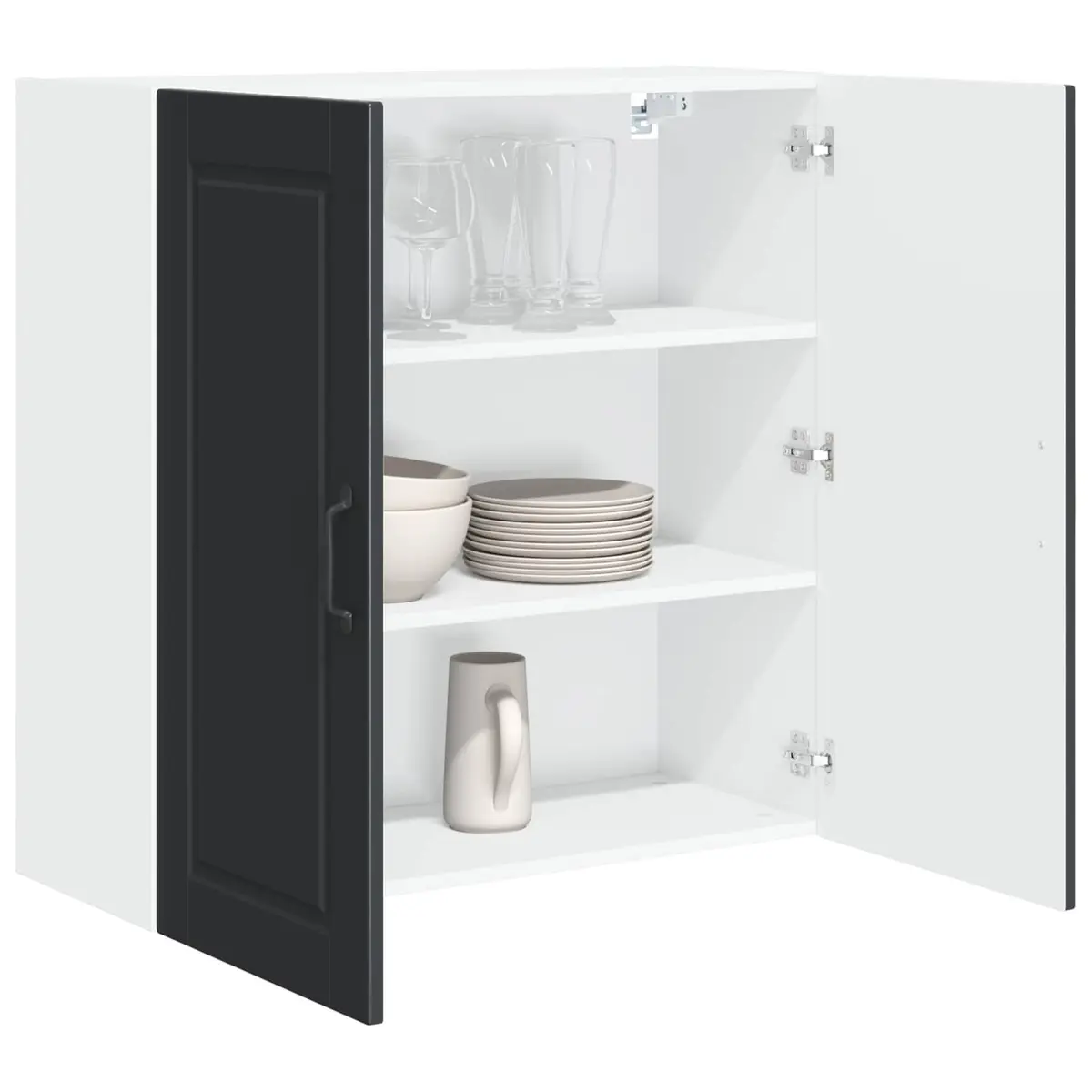 Wall Cabinet Black 80x31x80cm Engineered Wood
