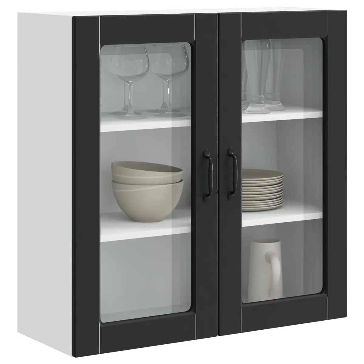 Wall Cabinet Black 80x31x80cm Engineered Wood