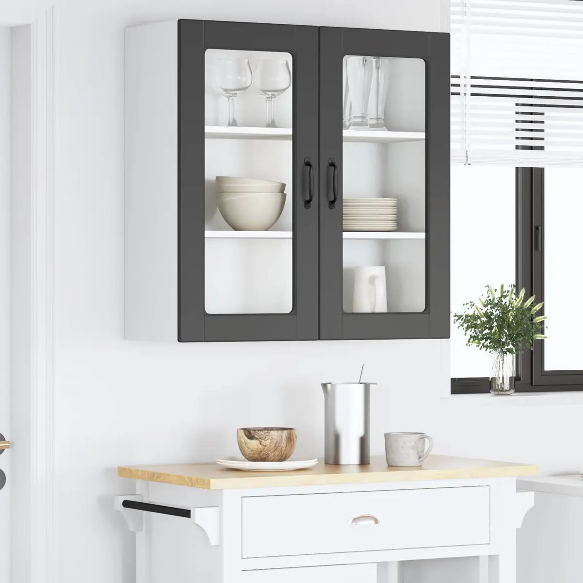 Wall Cabinet Black 80x31x80cm Engineered Wood