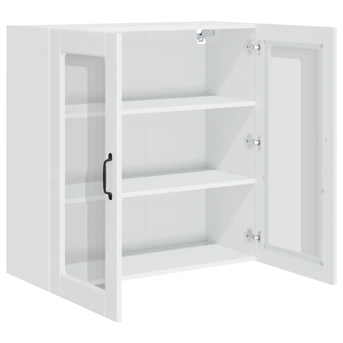 High Gloss White Wall Glass Cabinet for Kitchen Storage