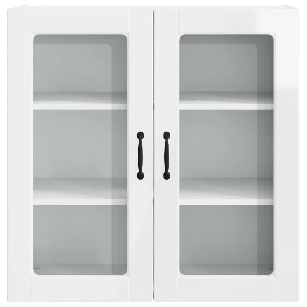 High Gloss White Wall Glass Cabinet for Kitchen Storage