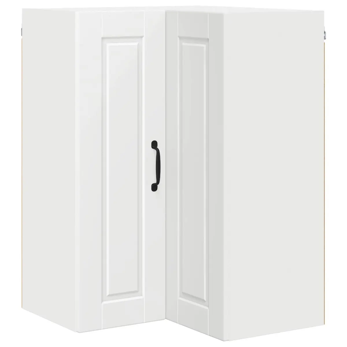 White Wall Corner Kitchen Cabinet with Storage 57x57x80cm