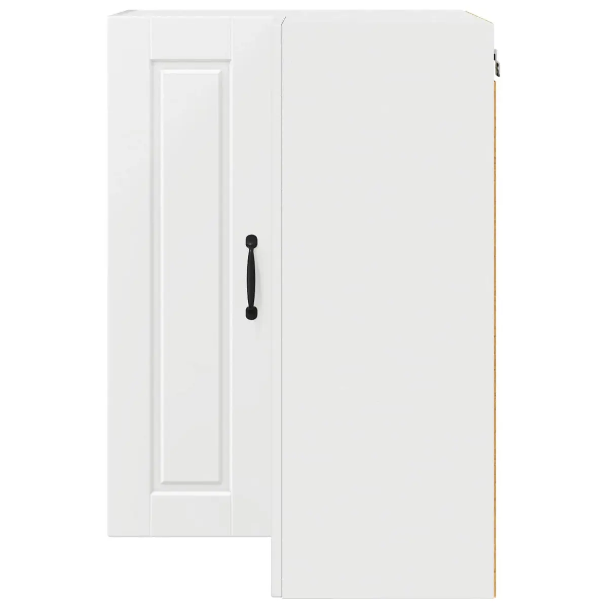 White Wall Corner Kitchen Cabinet with Storage 57x57x80cm