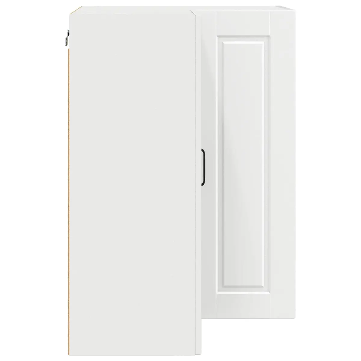 White Wall Corner Kitchen Cabinet with Storage 57x57x80cm