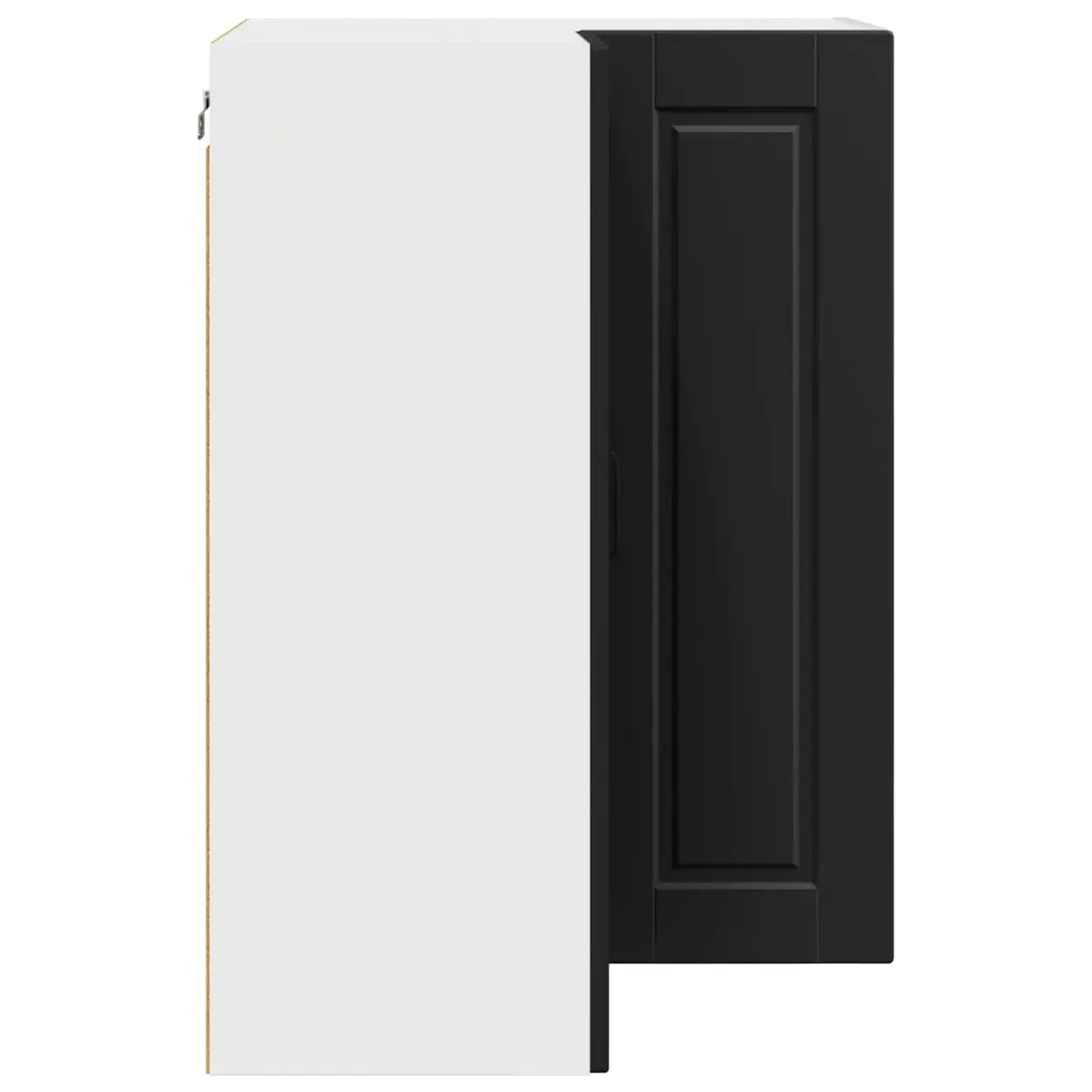 Wall Corner Kitchen Cabinet Black 57x57x80cm Storage Shelves Organiser Unit