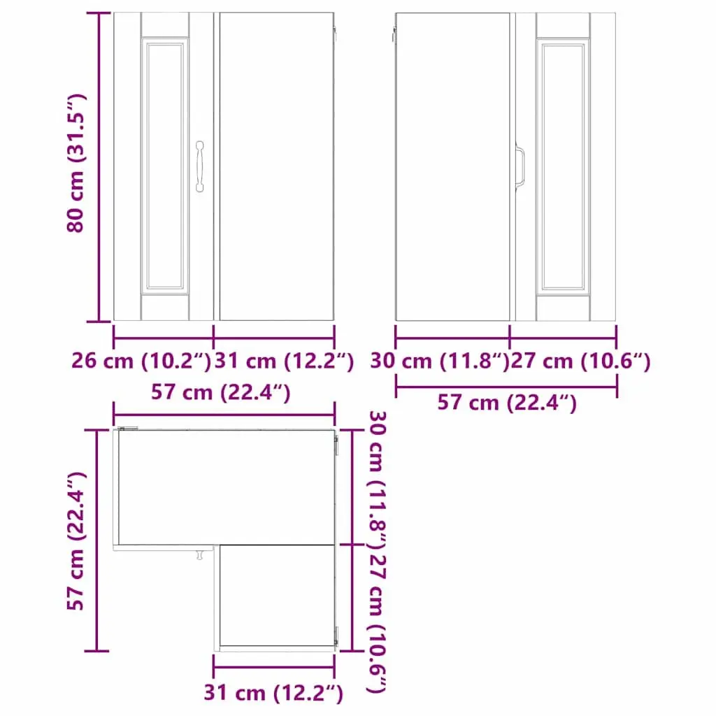 High Gloss White Wall Corner Cabinet for Kitchens