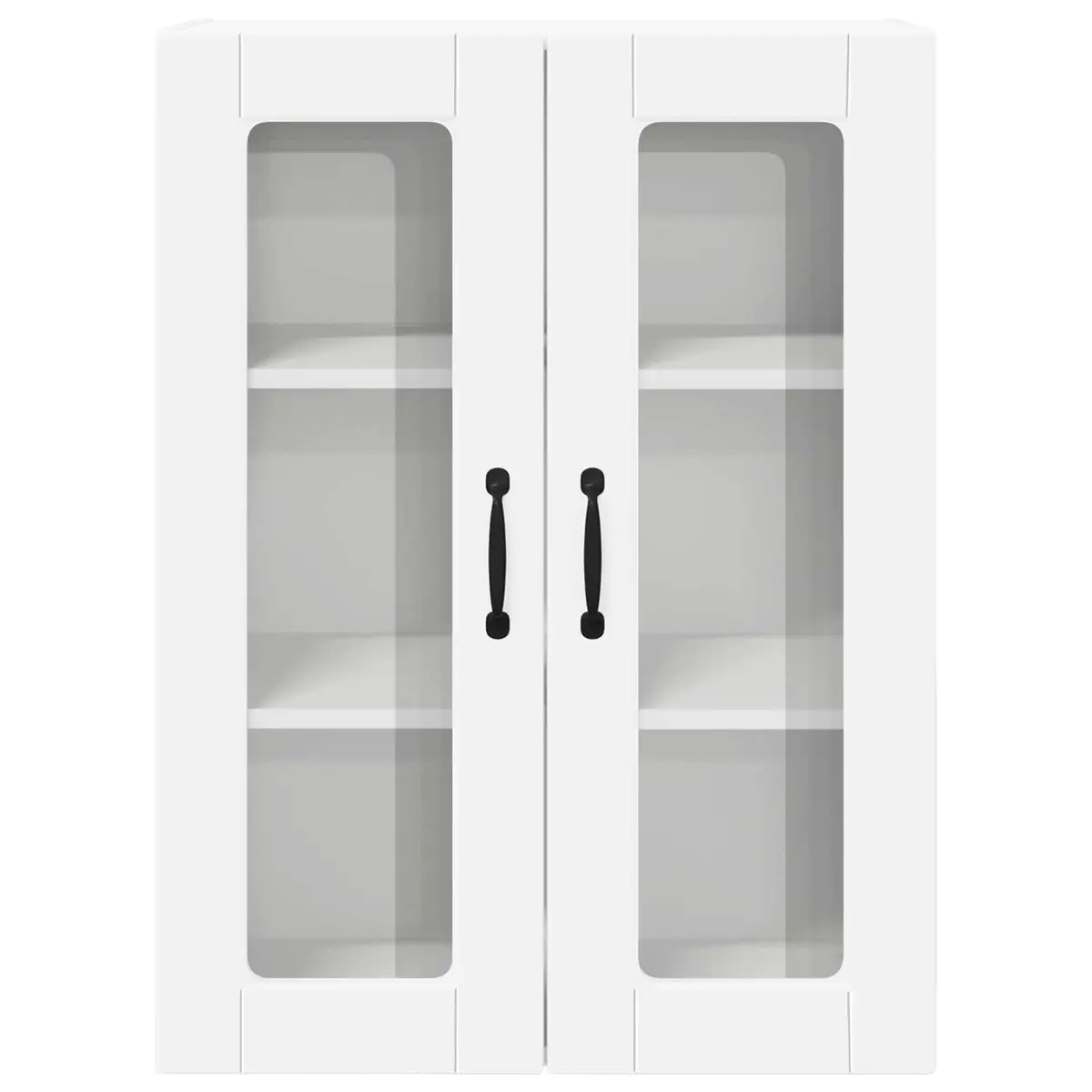 White Wall Mounted Glass Kitchen Cabinet for Storage