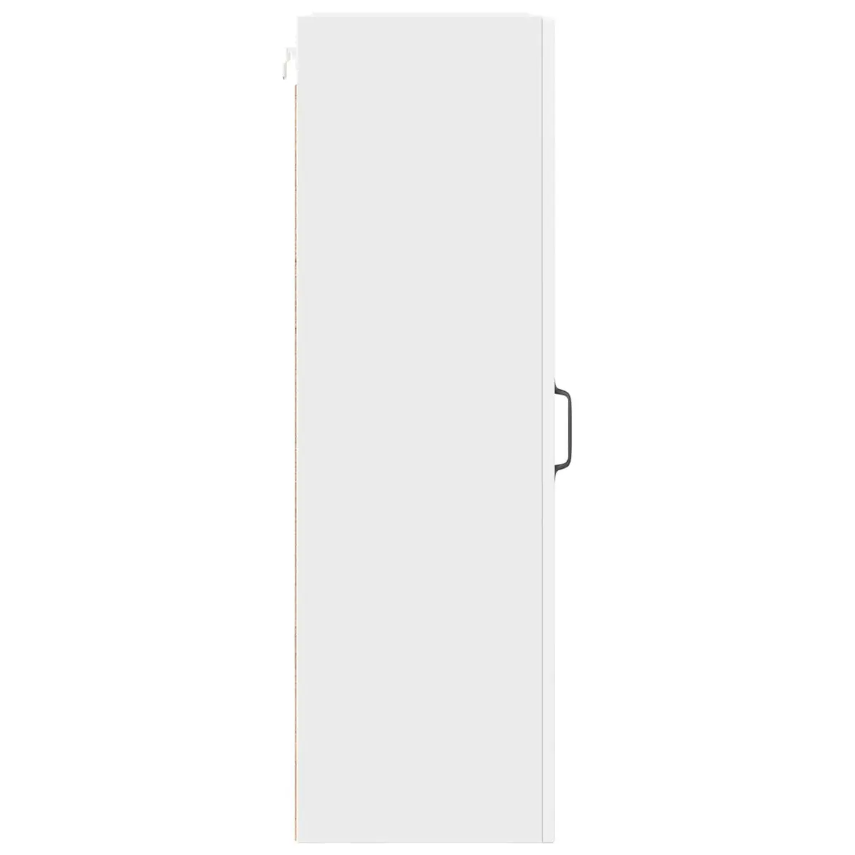 Wall-Mounted Kitchen Cabinet White 40x31x100cm Engineered Wood Storage Unit with Glass Elements
