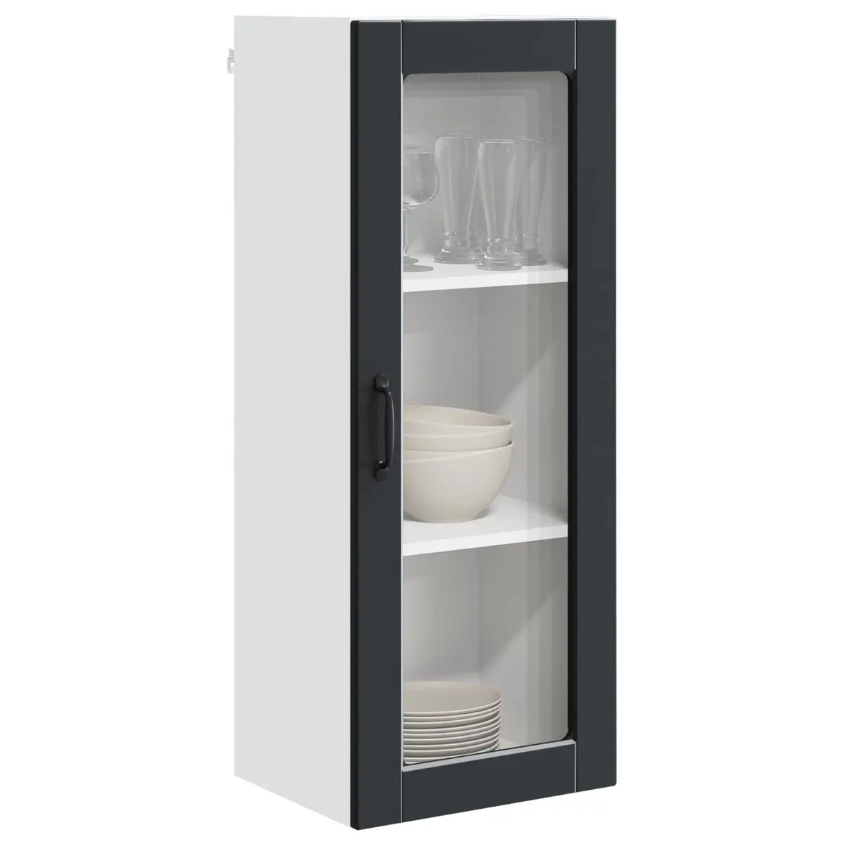 Wall Cabinet Black 40x31x100cm Engineered Wood Kitchen Storage