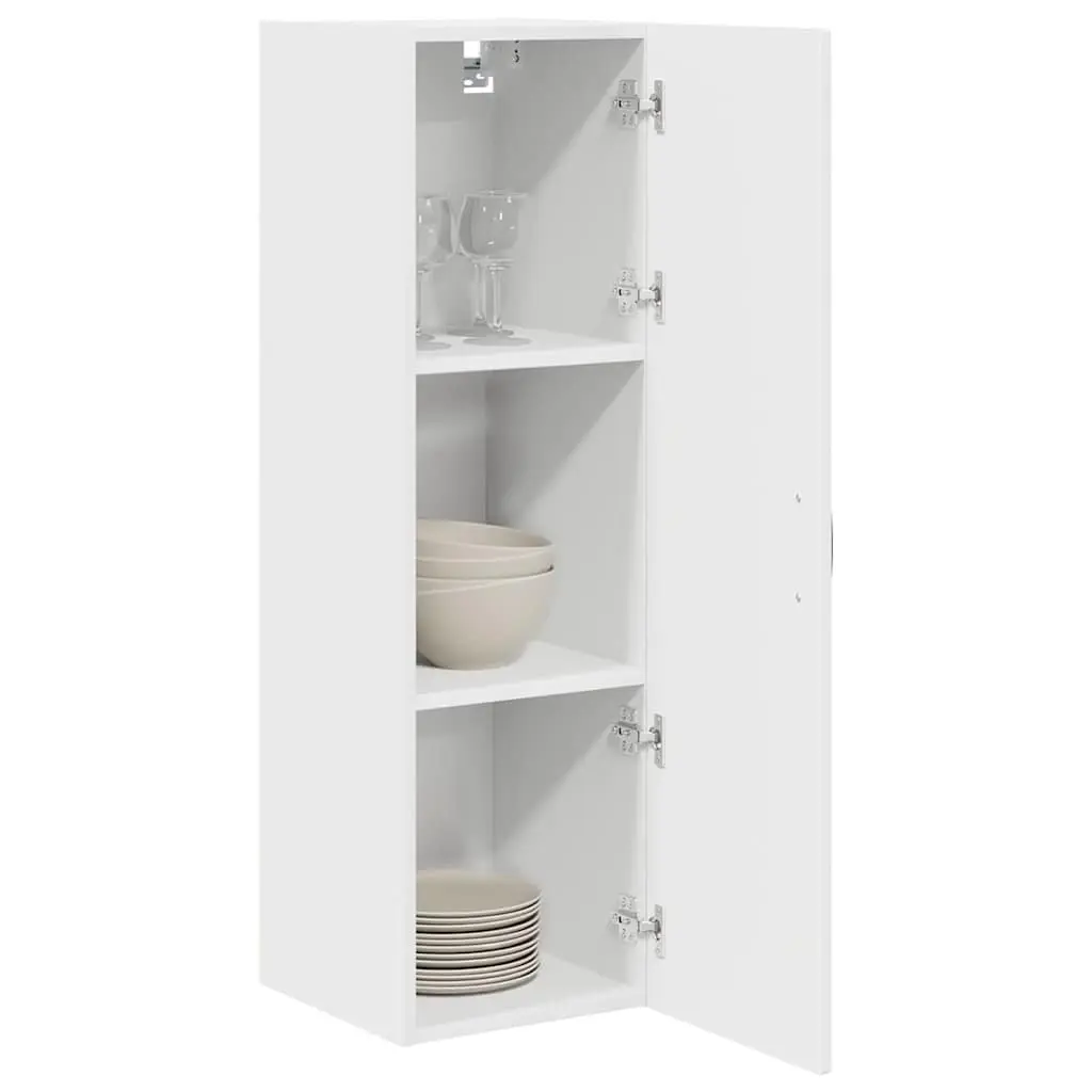 White Wall Cabinet Kitchen Storage Unit 30x31x100cm