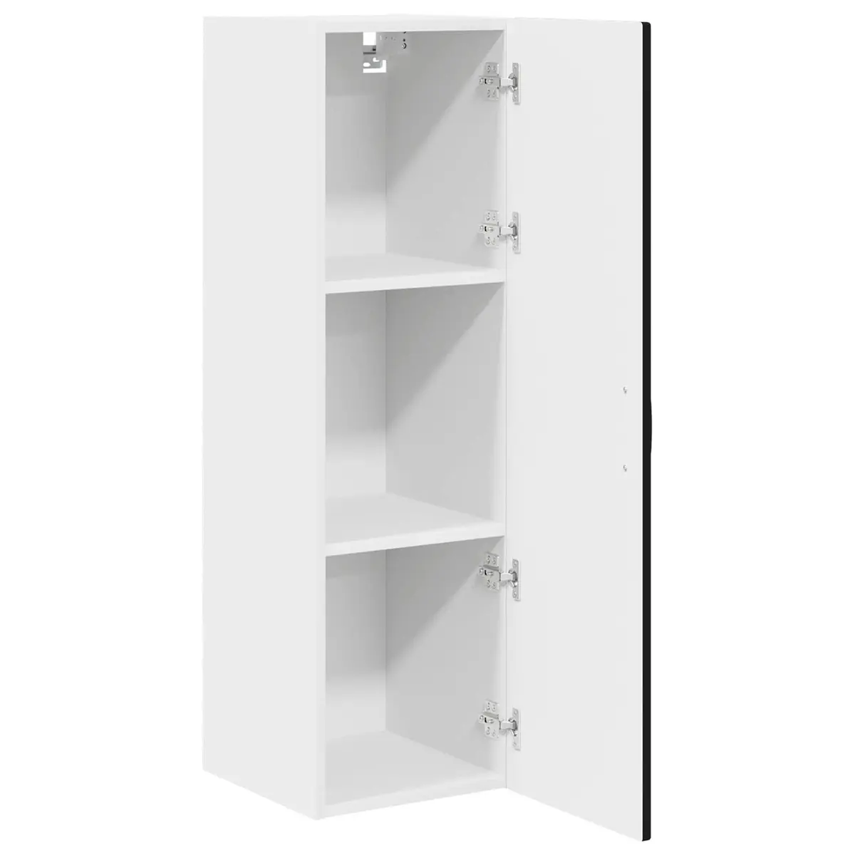 Black Engineered Wood Wall Cabinet for Kitchen Storage