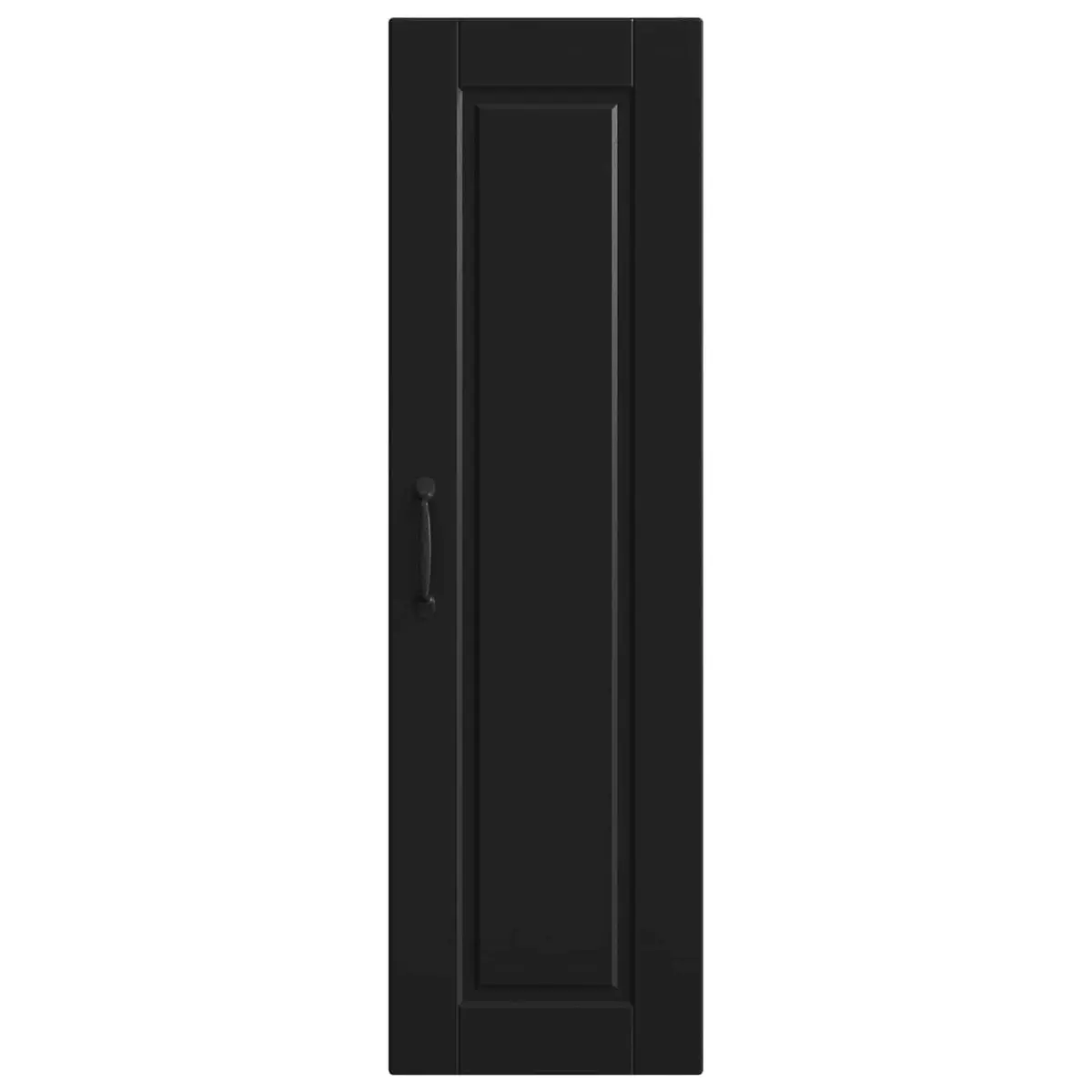 Black Engineered Wood Wall Cabinet for Kitchen Storage