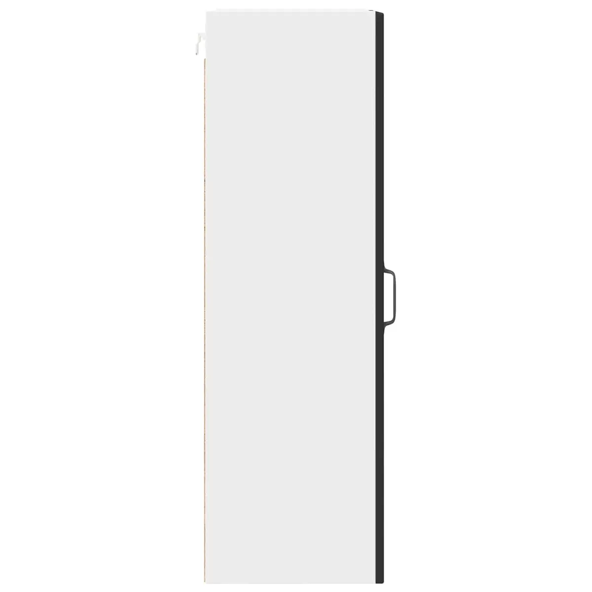 Black Engineered Wood Wall Cabinet for Kitchen Storage