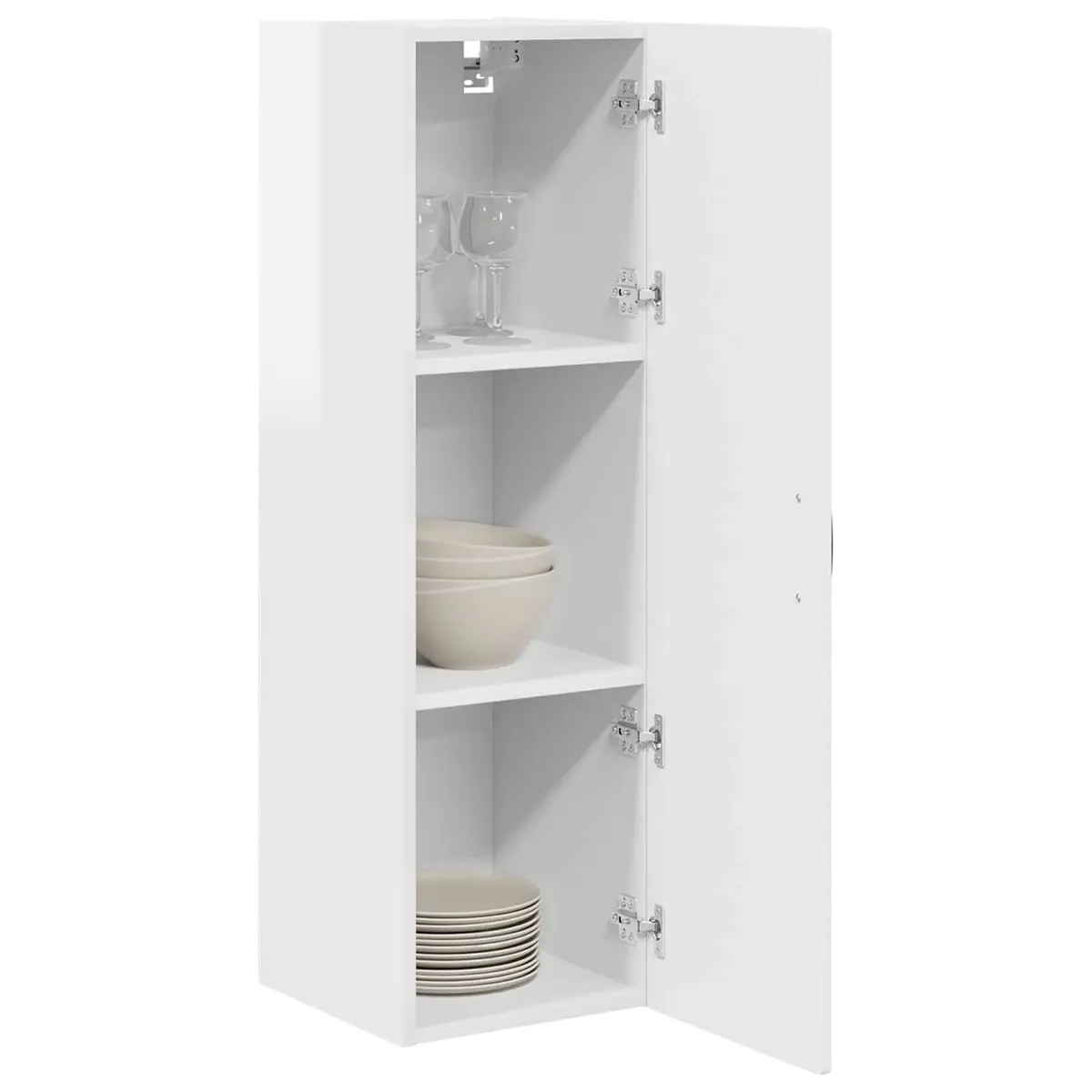 High Gloss White Wall-Mounted Kitchen Cabinet