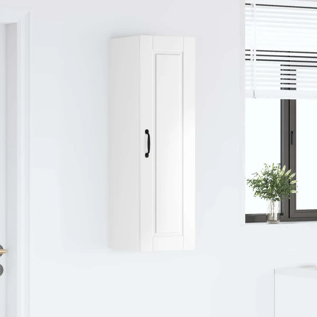 High Gloss White Wall-Mounted Kitchen Cabinet