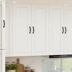White Engineered Wood Wall Cabinet PORTO for Kitchen