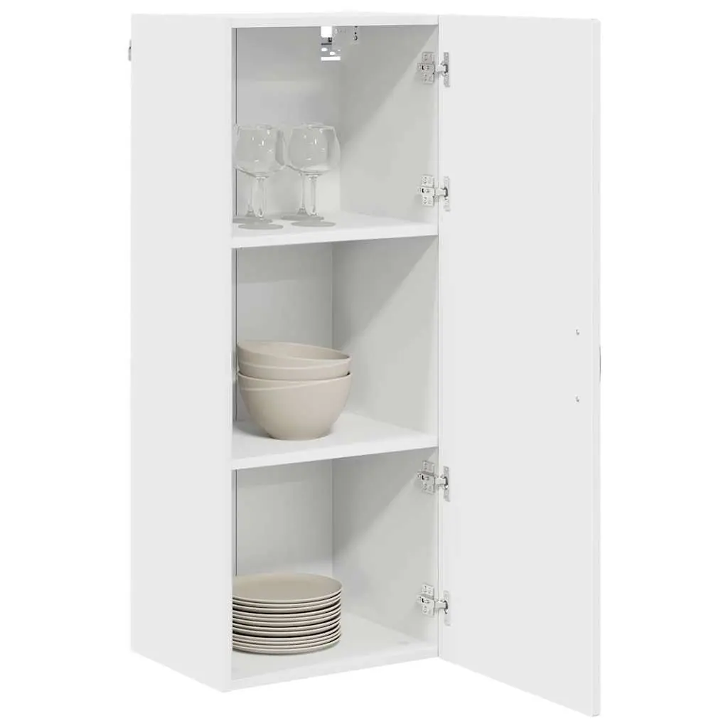 Wall Cabinet White Modern 40 x 31 x 100 cm Engineered Wood