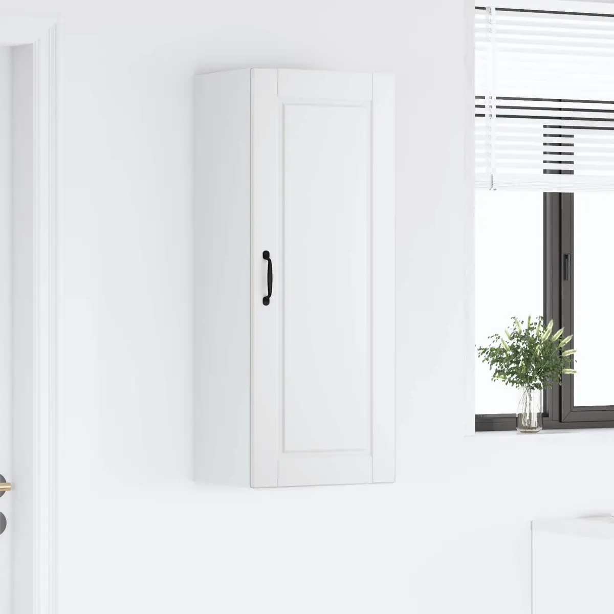 Wall Cabinet White Modern 40 x 31 x 100 cm Engineered Wood