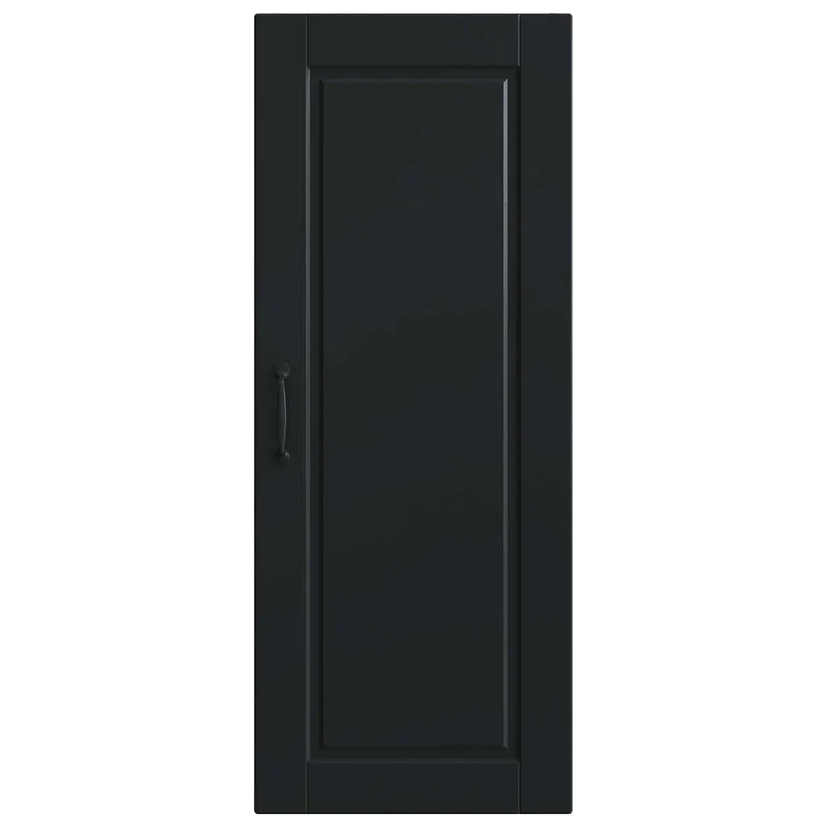 Black Engineered Wood Wall Cabinet for Kitchen Storage
