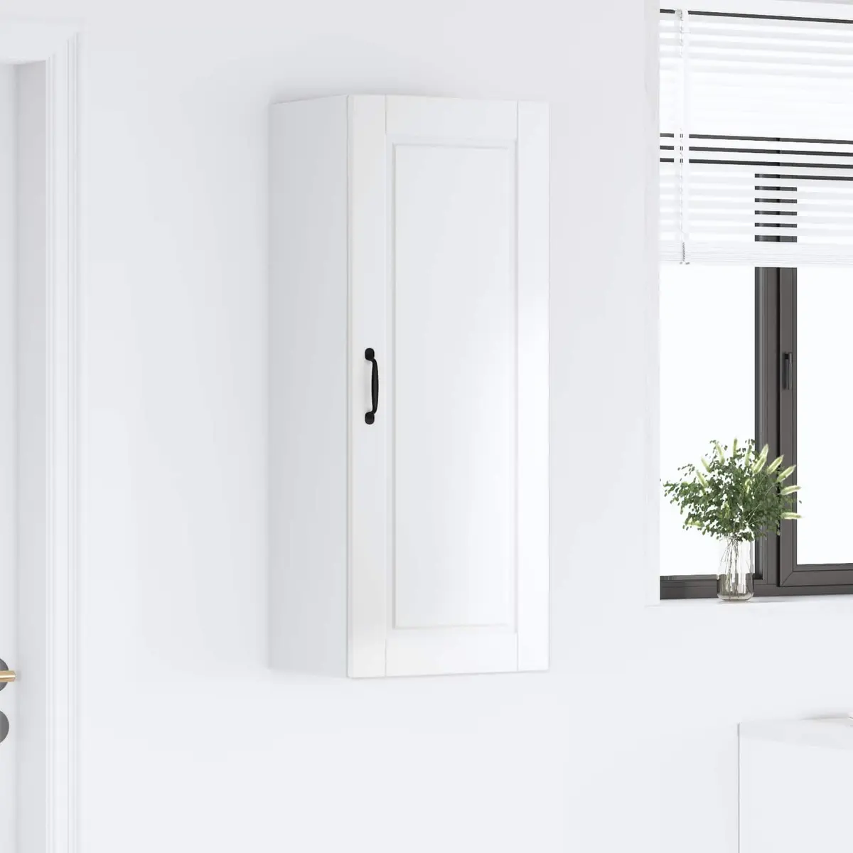 Wall Cabinet High Gloss White Modern 40 x 31 x 100 cm Engineered Wood