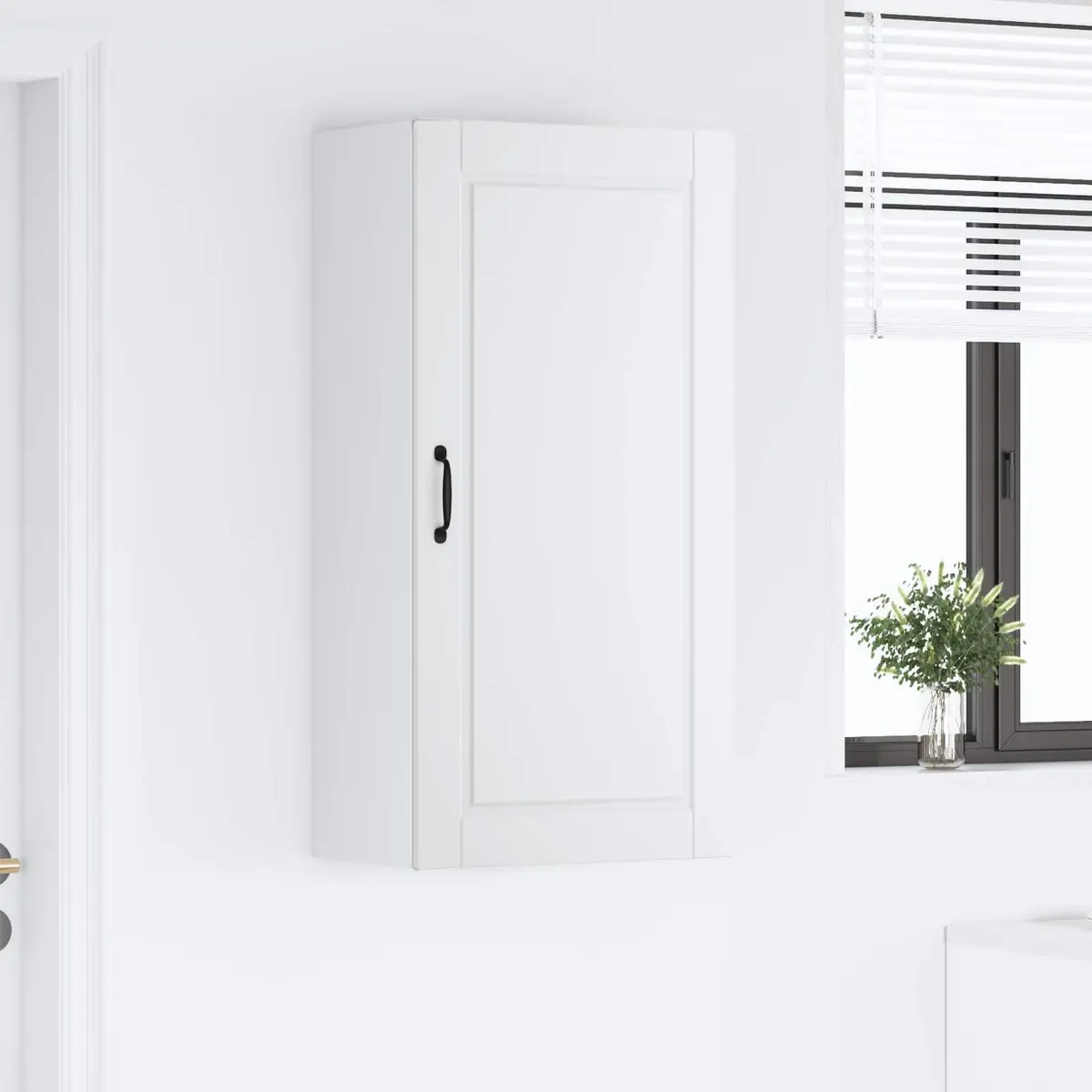 White Wall-Mounted Kitchen Storage Cabinet 50x31x100cm