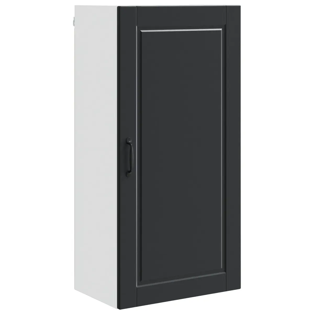 Black Engineered Wood Wall Cabinet for Kitchen
