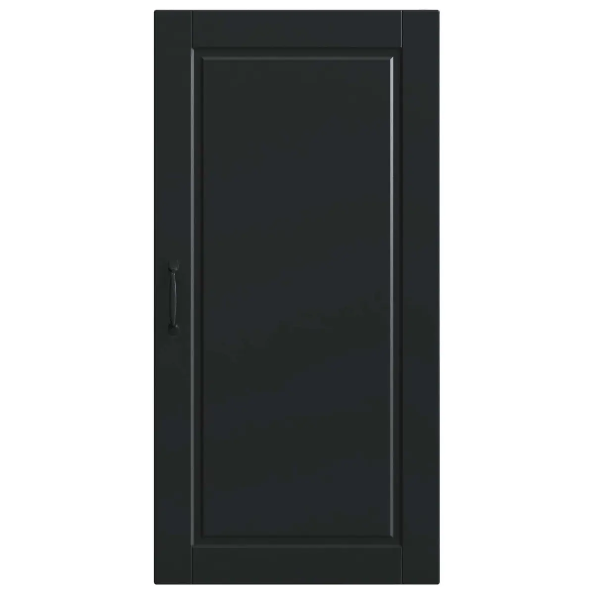 Black Engineered Wood Wall Cabinet for Kitchen