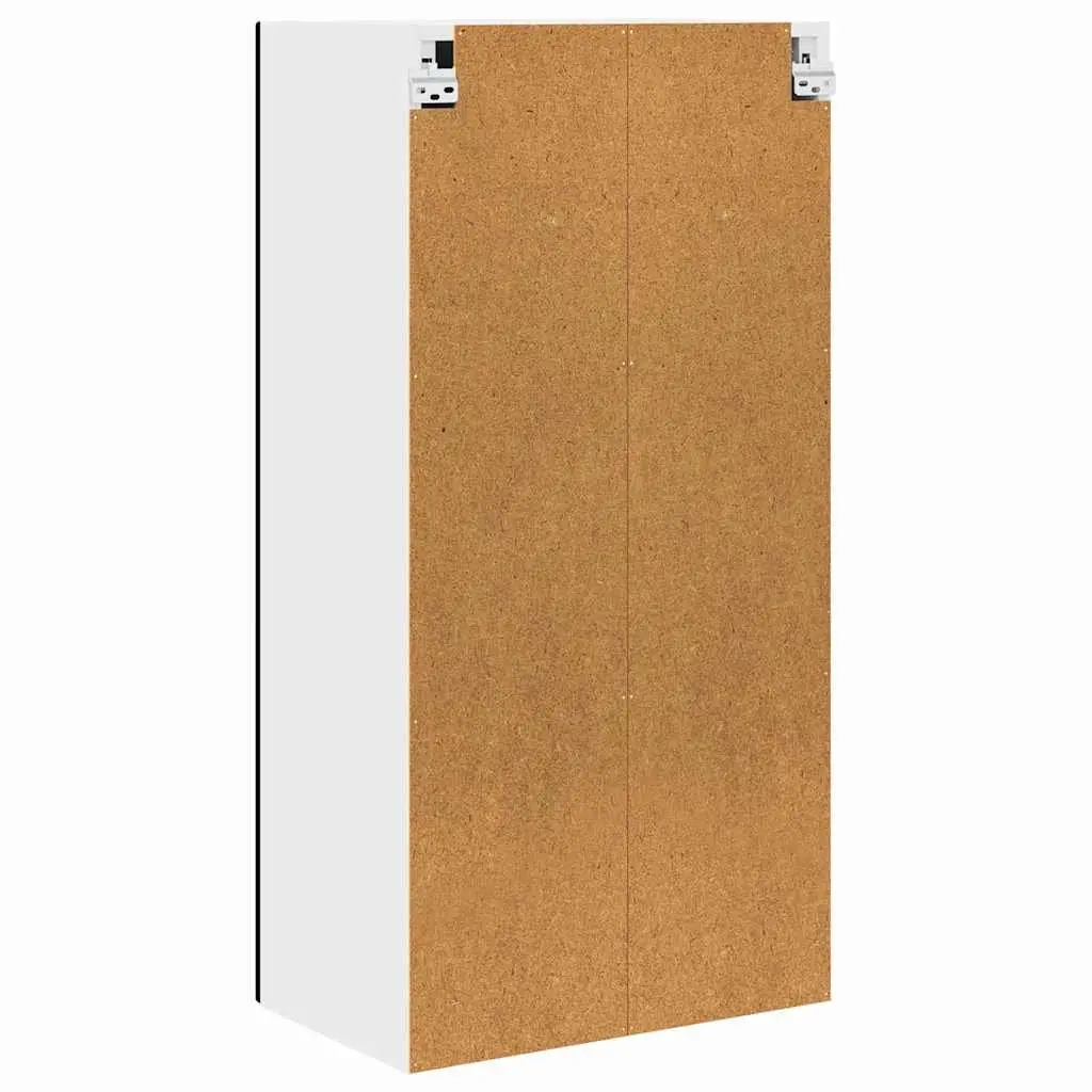 Black Engineered Wood Wall Cabinet for Kitchen