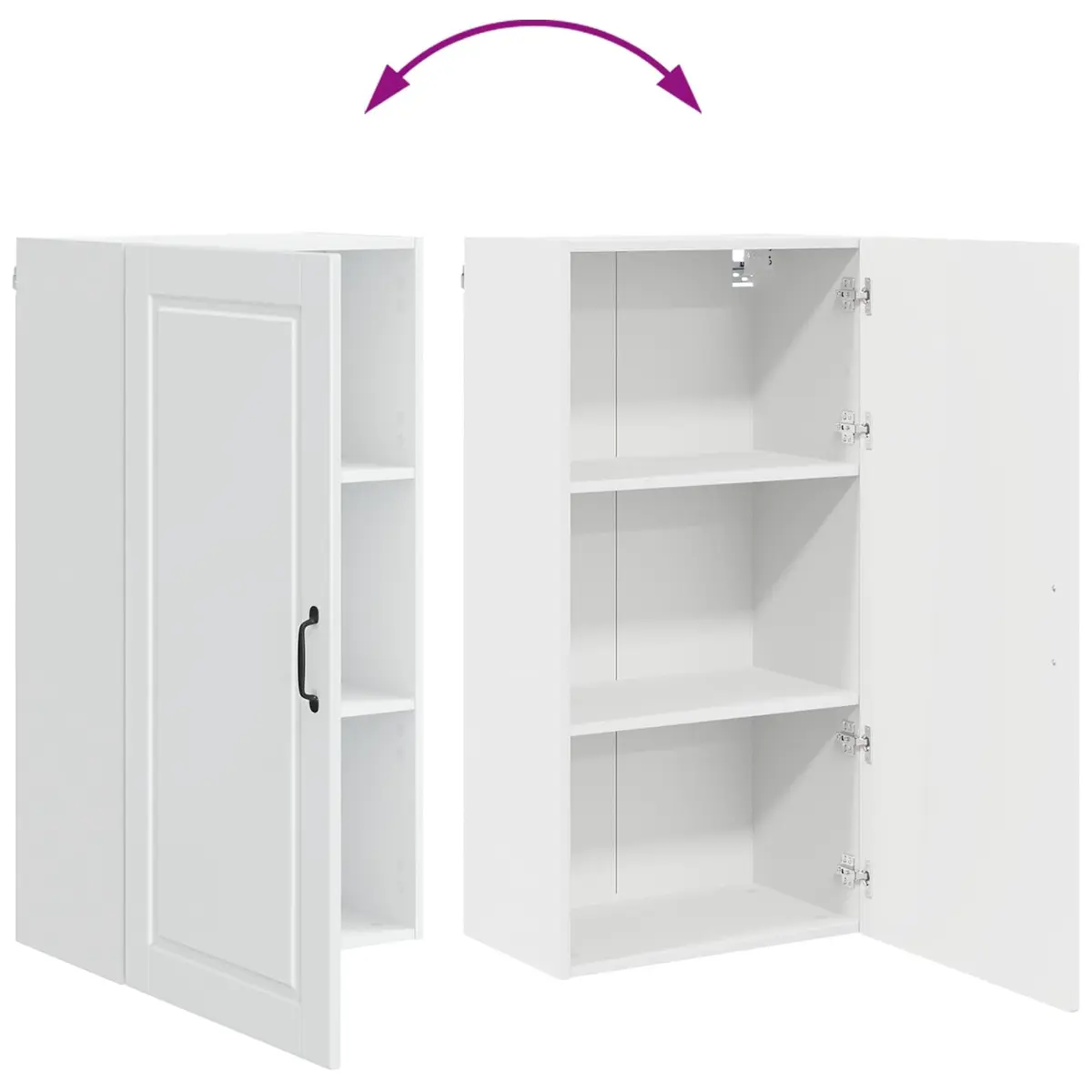 High Gloss White Wall Cabinet for Kitchen Storage