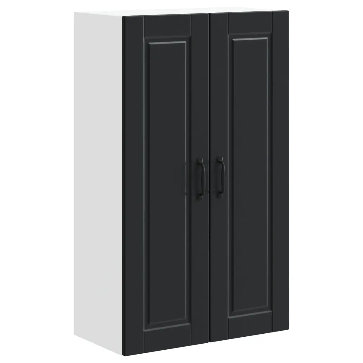 Black Wall-Mounted Kitchen Storage Cabinet 60x31x100cm