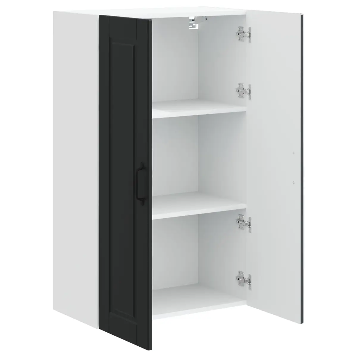 Black Wall-Mounted Kitchen Storage Cabinet 60x31x100cm