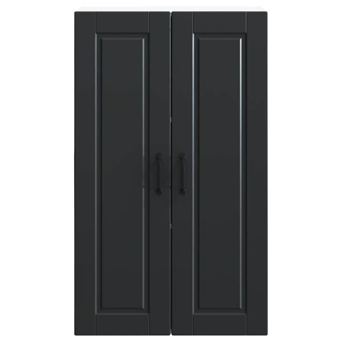 Black Wall-Mounted Kitchen Storage Cabinet 60x31x100cm