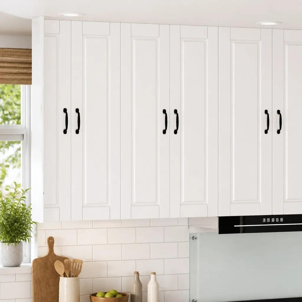 Kitchen Wall Cabinet High Gloss White 60 x 31 x 100 cm Storage Cupboard Shelves