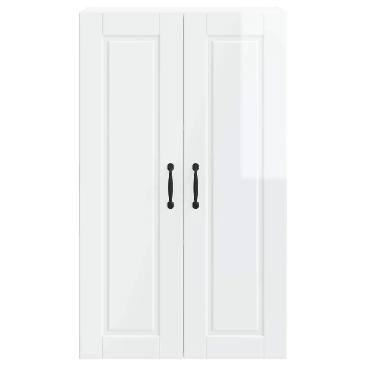 Kitchen Wall Cabinet High Gloss White 60 x 31 x 100 cm Storage Cupboard Shelves