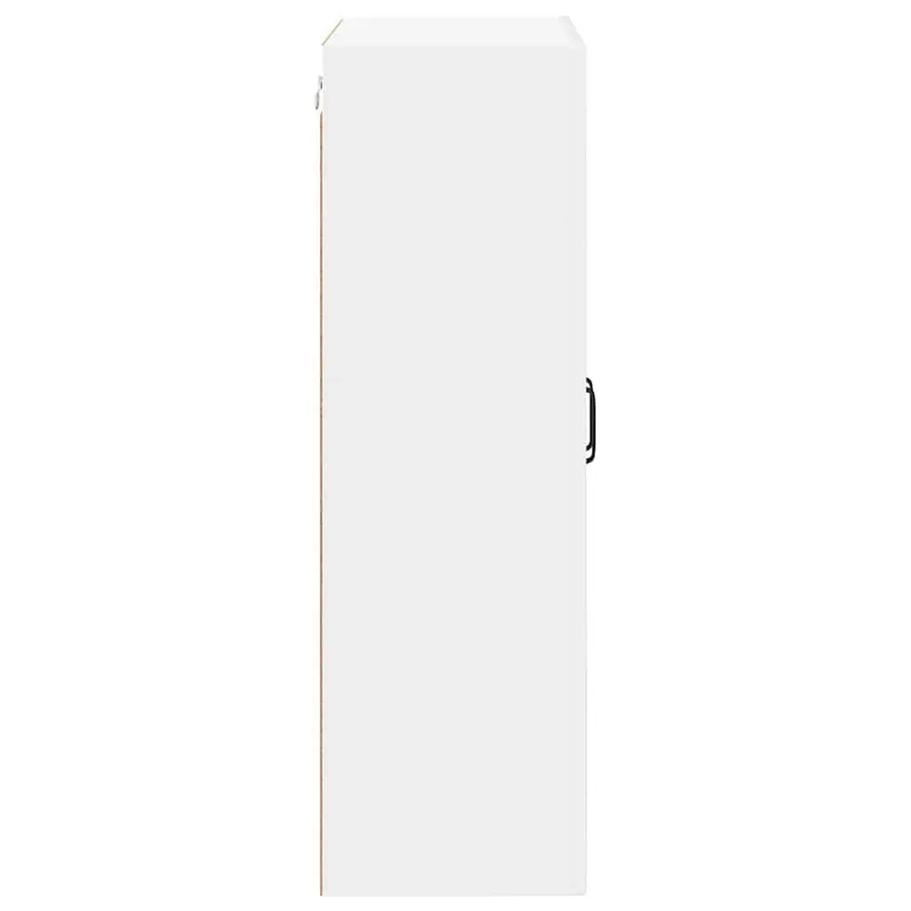 Kitchen Wall Cabinet High Gloss White 60 x 31 x 100 cm Storage Cupboard Shelves