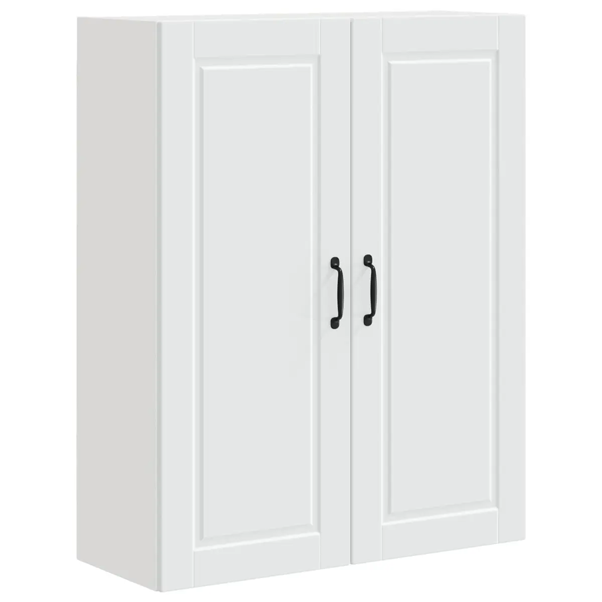 Wall Cabinet PORTO White Kitchen Storage 80x31x100cm Engineered Wood Shelves