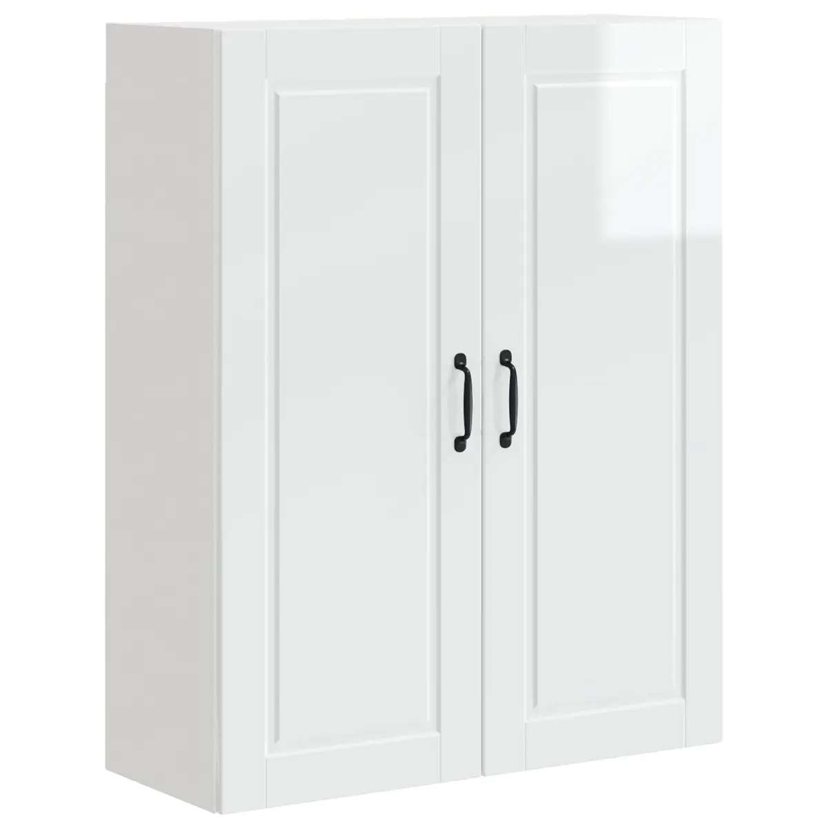 Wall Cabinet High Gloss White 80 x 31 x 100 cm Engineered Wood Wall-Mounted