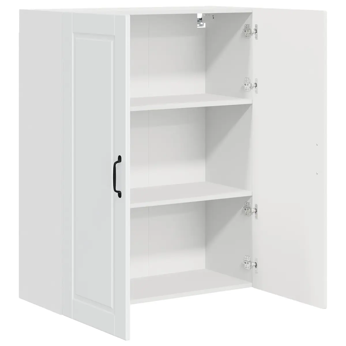 Wall Cabinet High Gloss White 80 x 31 x 100 cm Engineered Wood Wall-Mounted